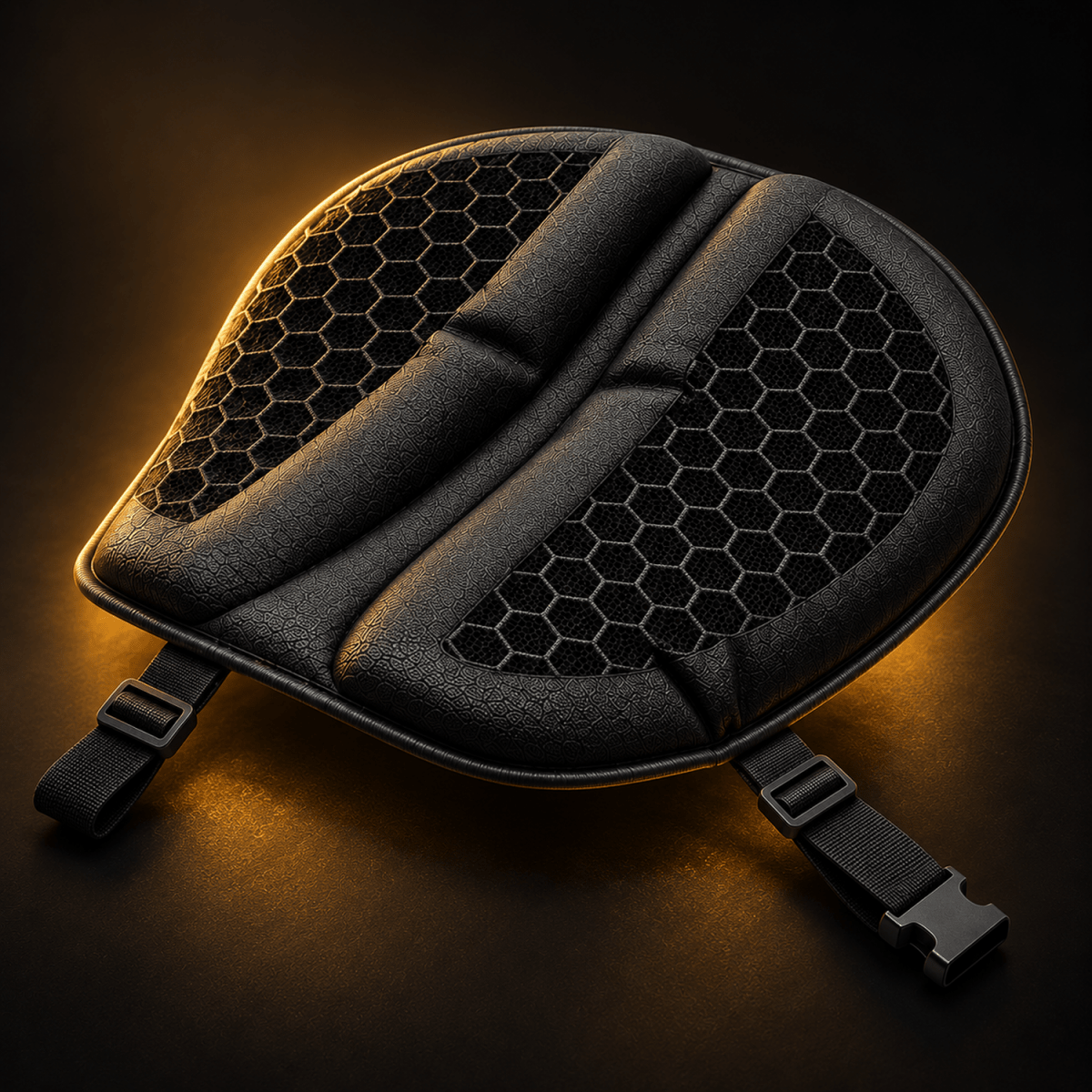 Coussin de selle moto Velapt Grand Tour posé sur la selle