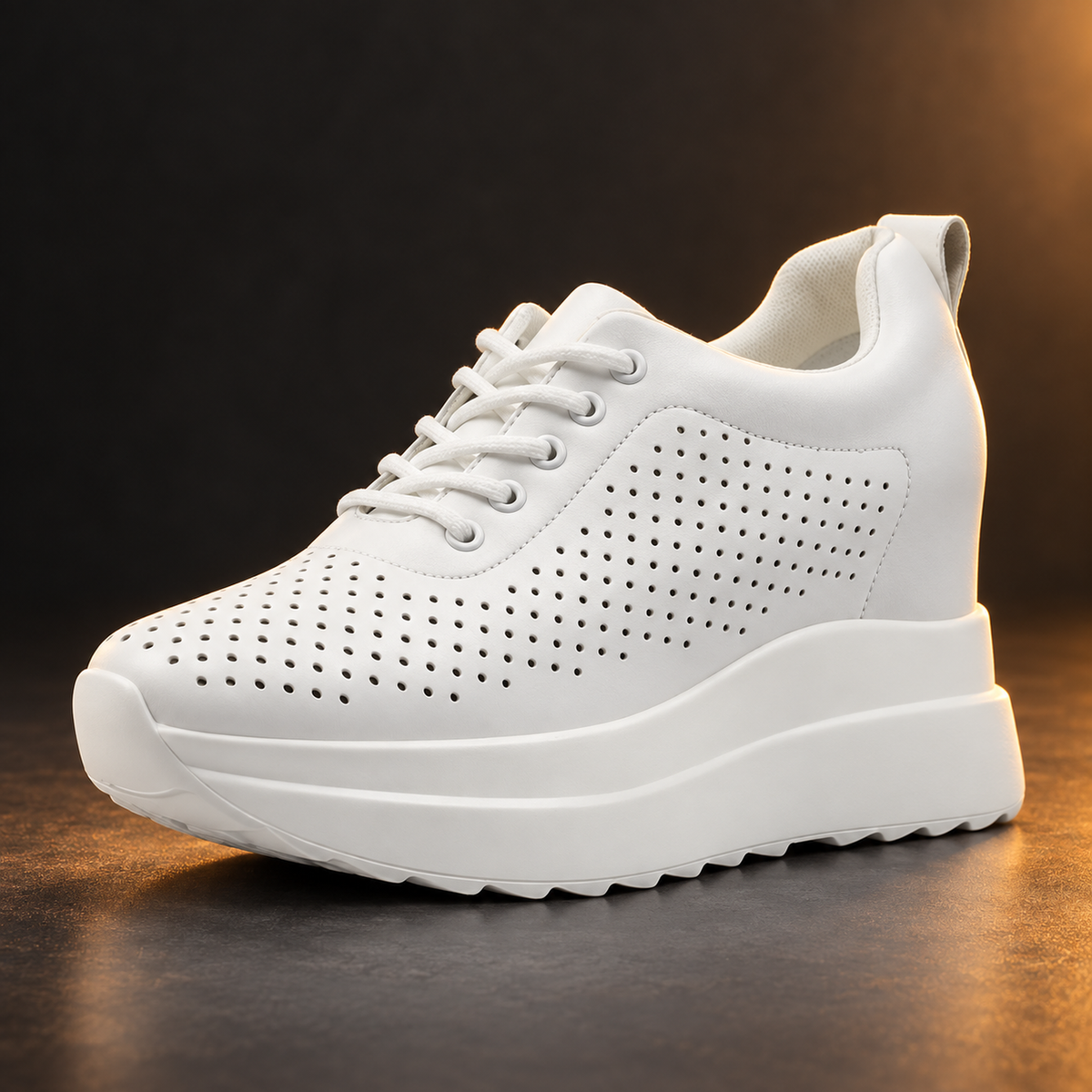 Velapt Rallye Femme blanc perforé