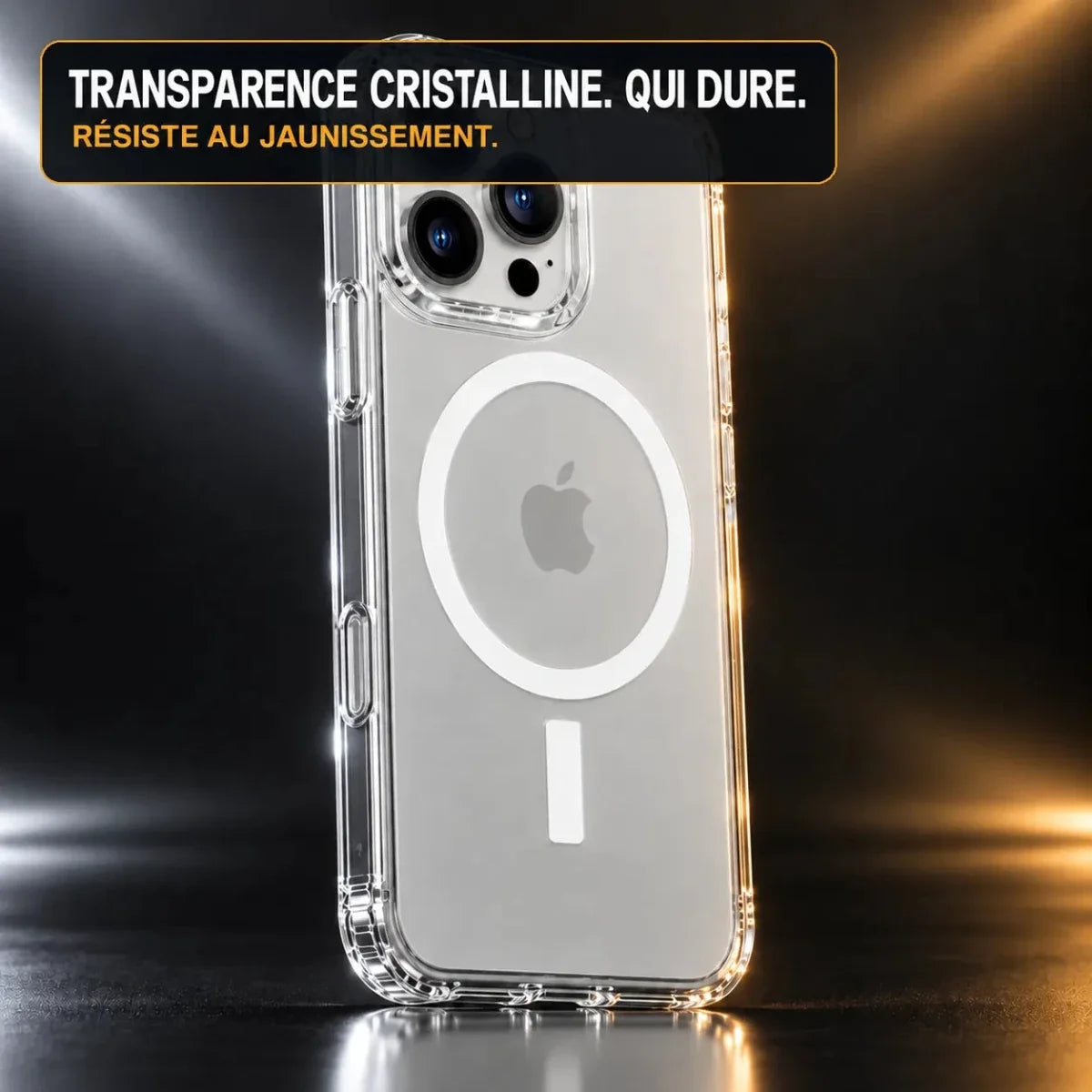 Coque iPhone transparente Velapt Vernis, transparence cristalline qui dure