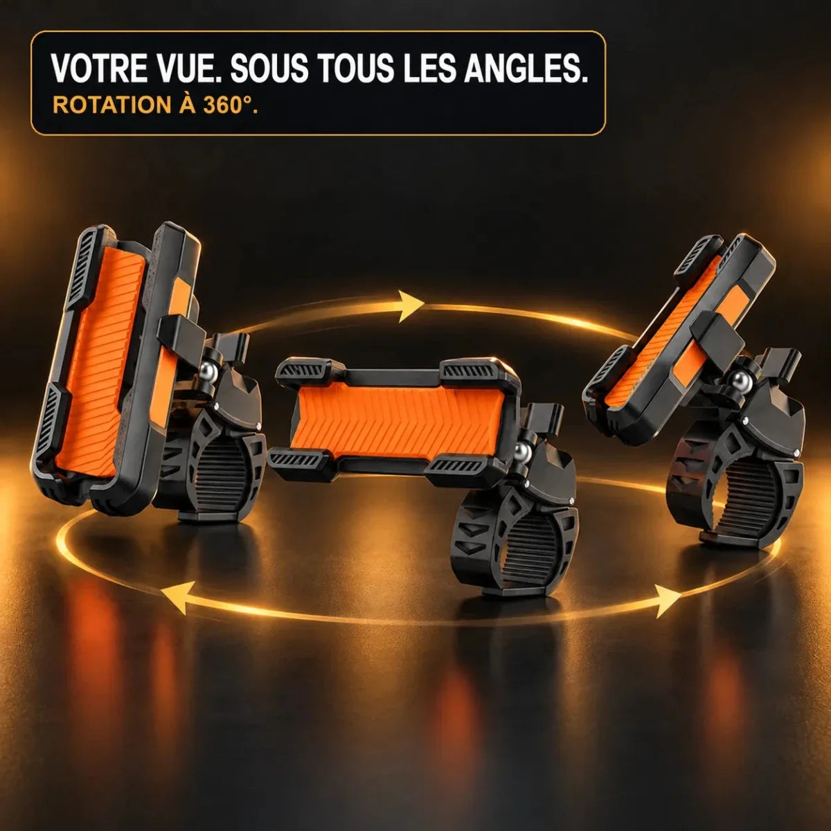 Support téléphone moto Velapt Cap vu sous tous les angles