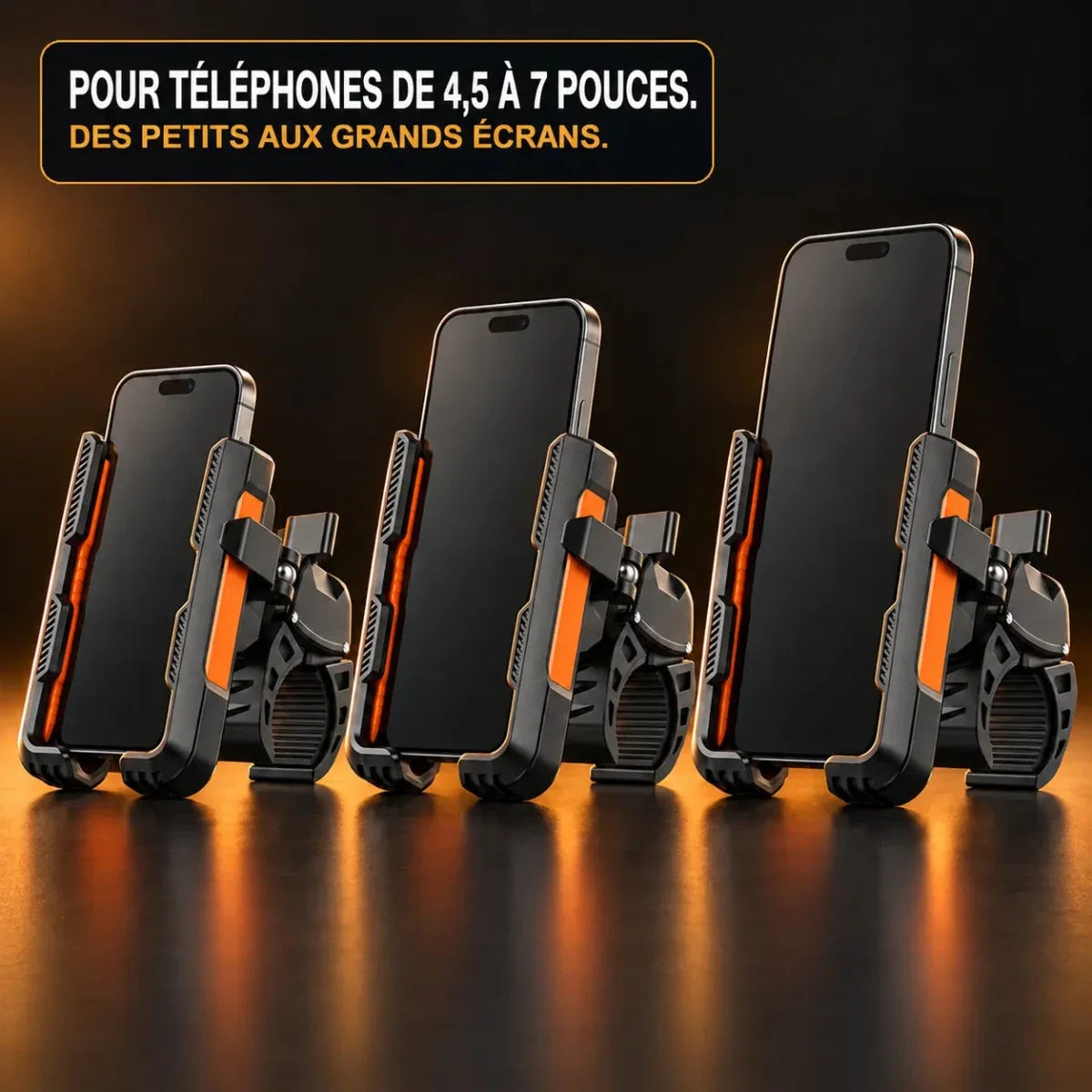 Support téléphone moto Velapt Cap, compatible avec les grands écrans