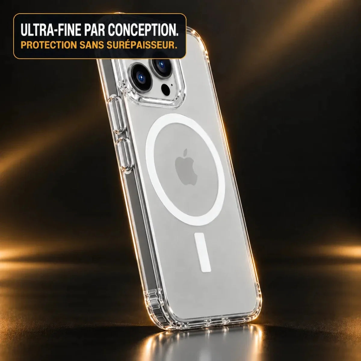 Coque iPhone transparente Velapt Vernis, conception ultra-fine