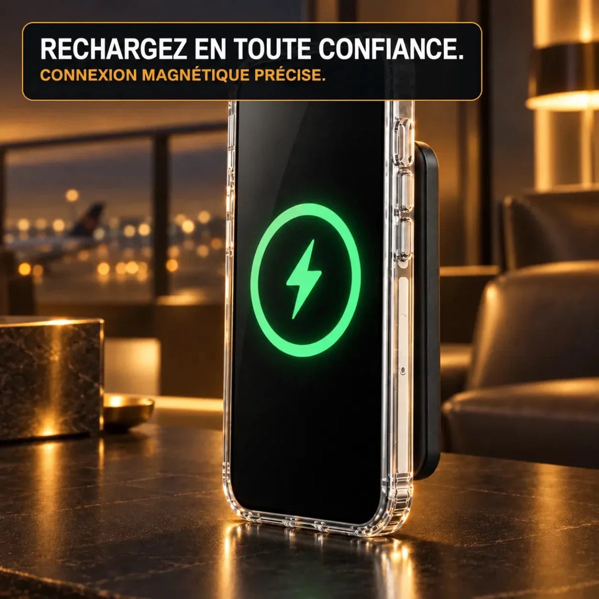 Coque iPhone transparente Velapt Vernis, dos rigide en polycarbonate