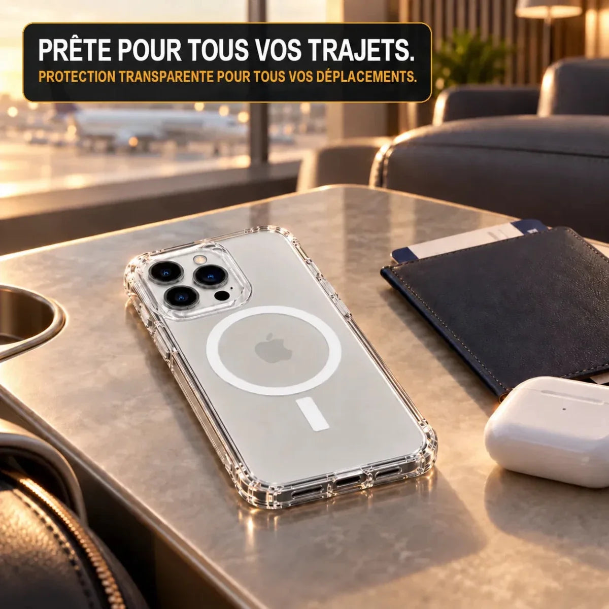 Coque iPhone transparente Velapt Vernis, modèles d'iPhone compatibles