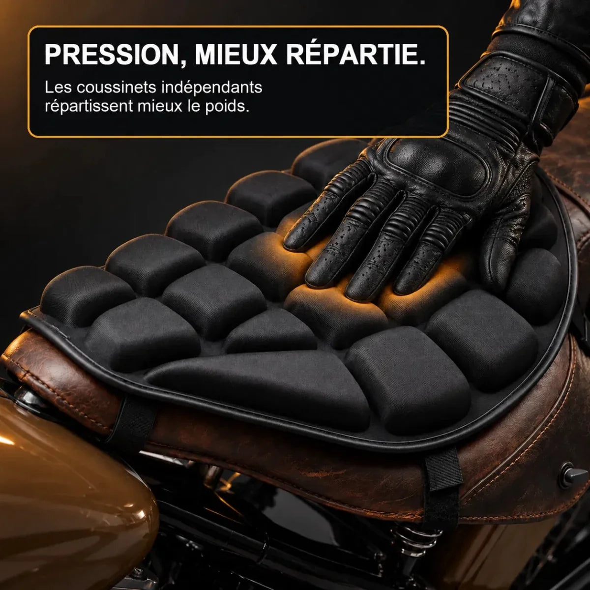 Répartition de la pression sur le coussin de selle Velapt Étape